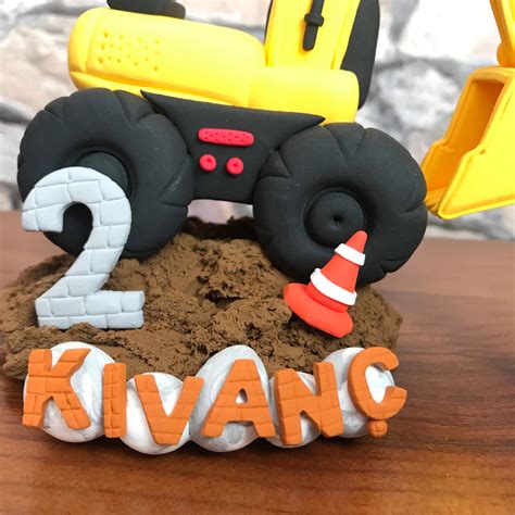 mini digger cake topper|digger cake topper for sale.